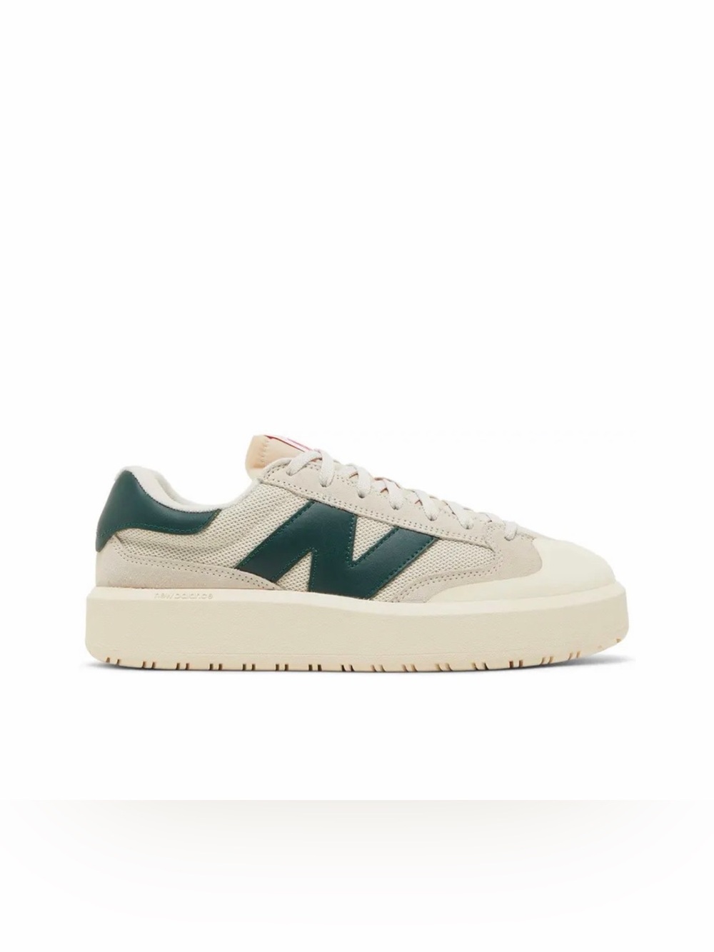 New Balance Cream and Dark Green Women's Sneakers